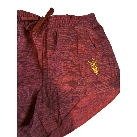 Arizona State Sun Devils Colosseum Maroon Pocket Tropical Shorts Girls M 7-8 NEW - Picture 3 of 6